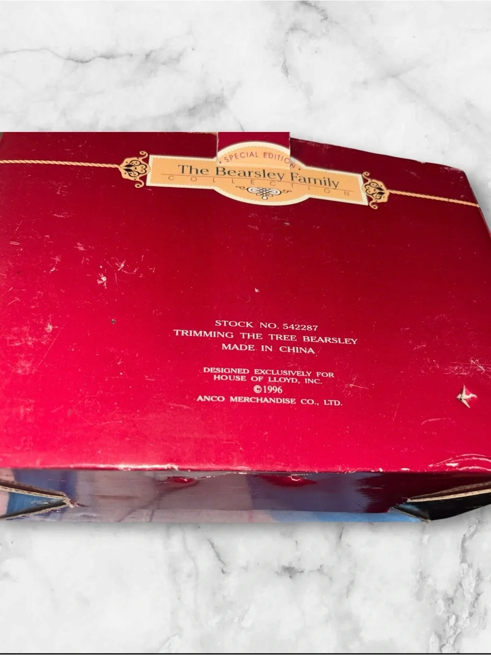 Vintage 1996 House of Lloyd Bearsley Family 5-Pc Christmas Set Boxed